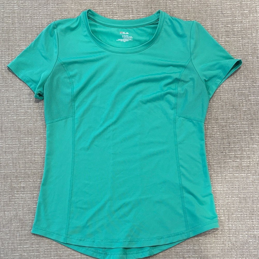 Fila Teal Short Sleeve Athletic Tee